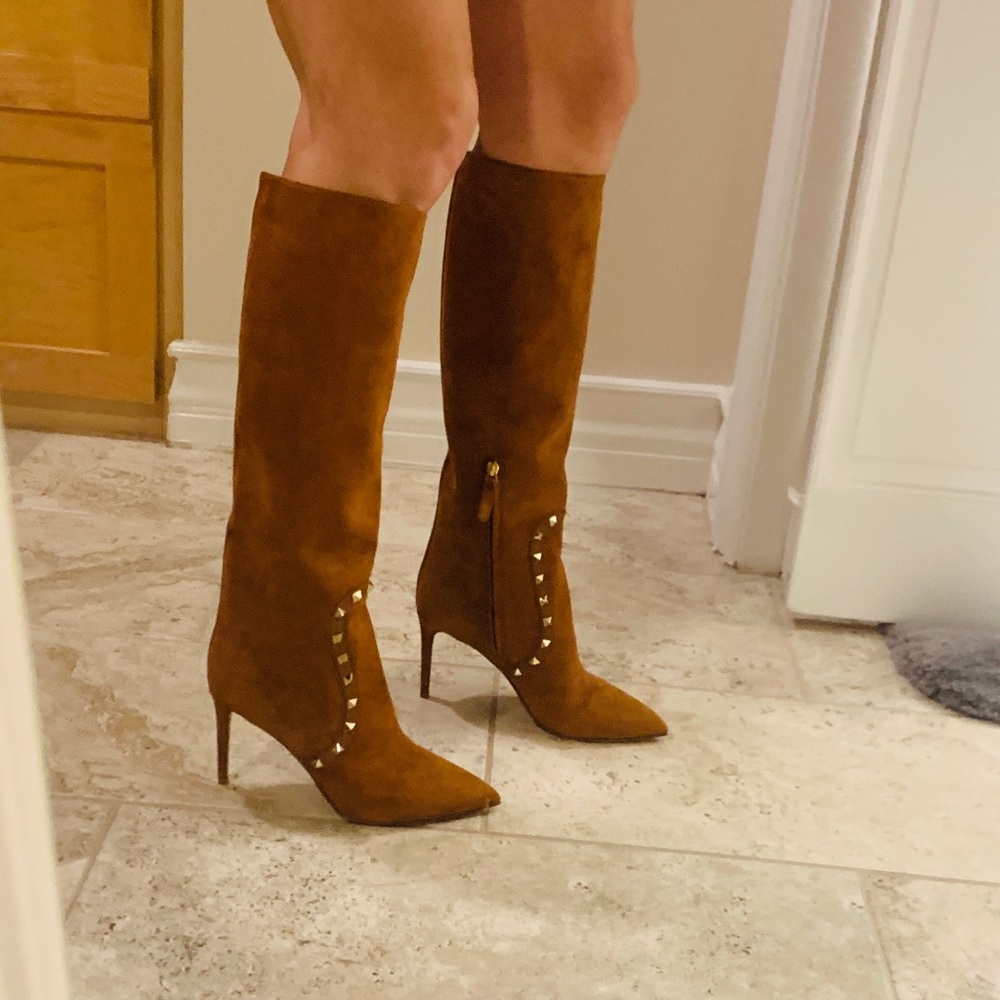 Valentino Rockstud  knee high boots